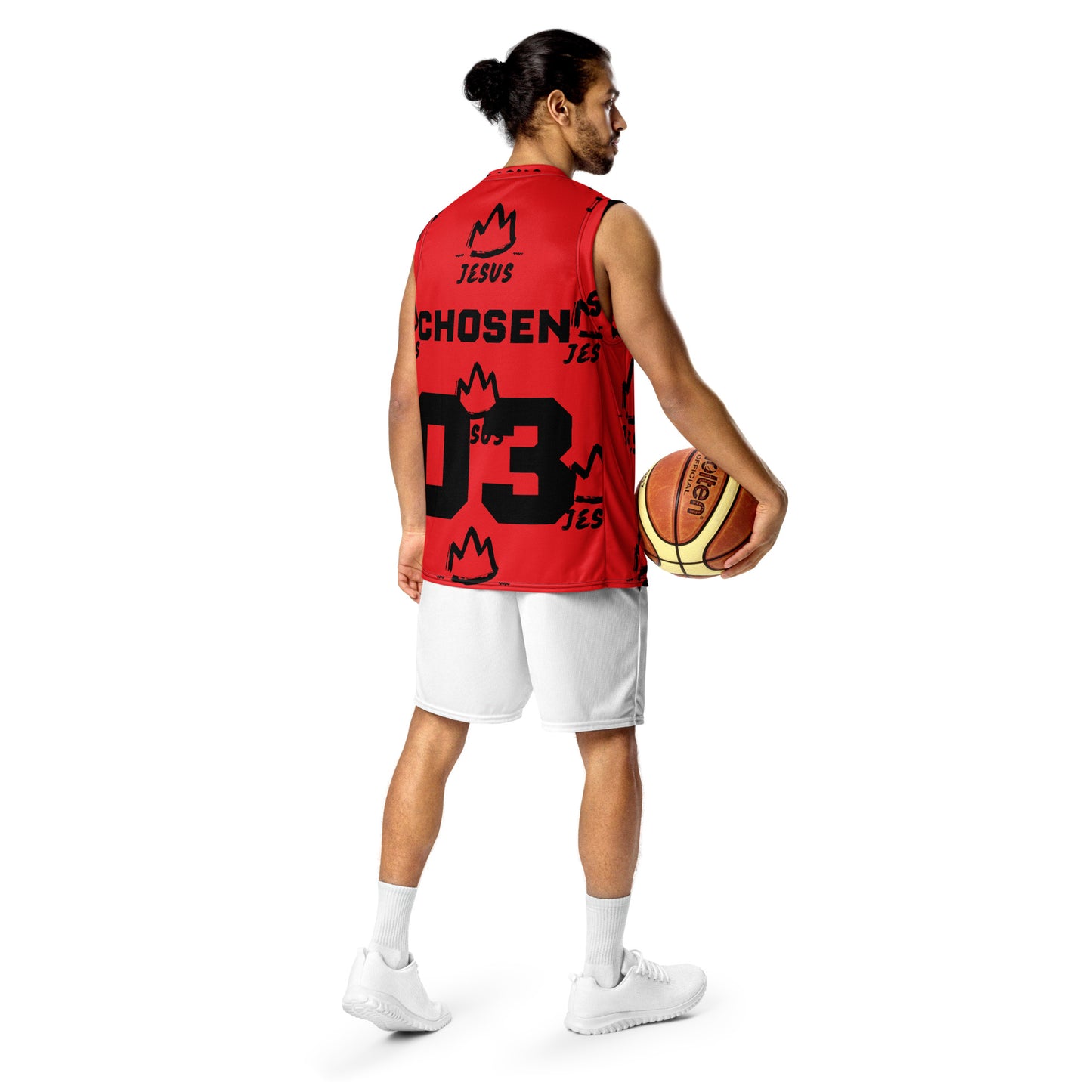 King Jesus Unisex Basketball Jersey (Red)