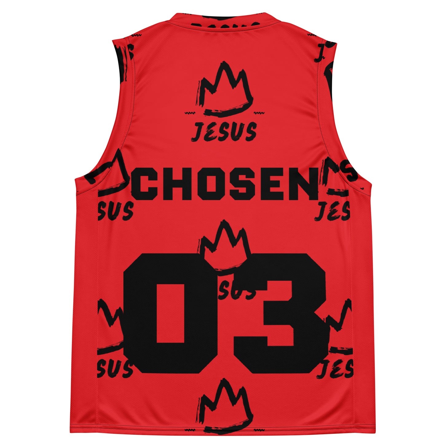 King Jesus Unisex Basketball Jersey (Red)