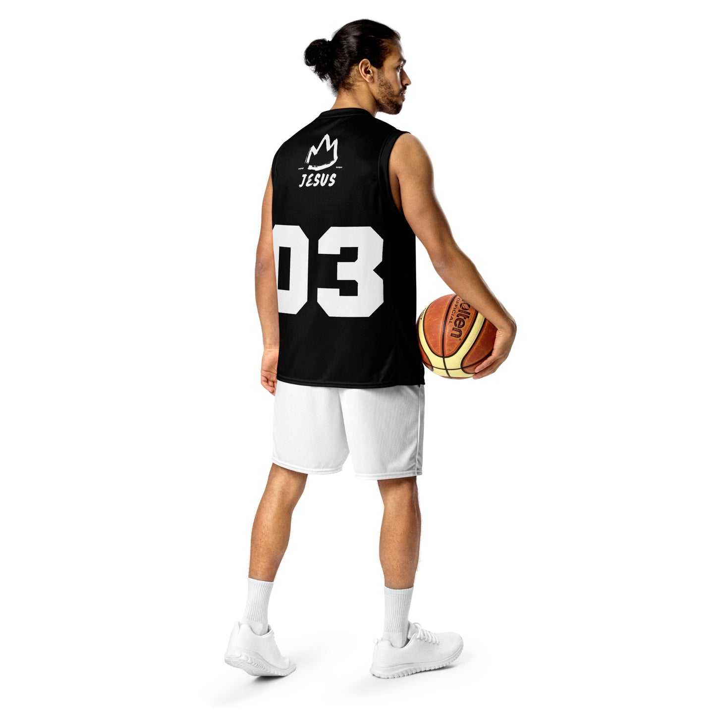 King Jesus Unisex Basketball Jersey (Black)