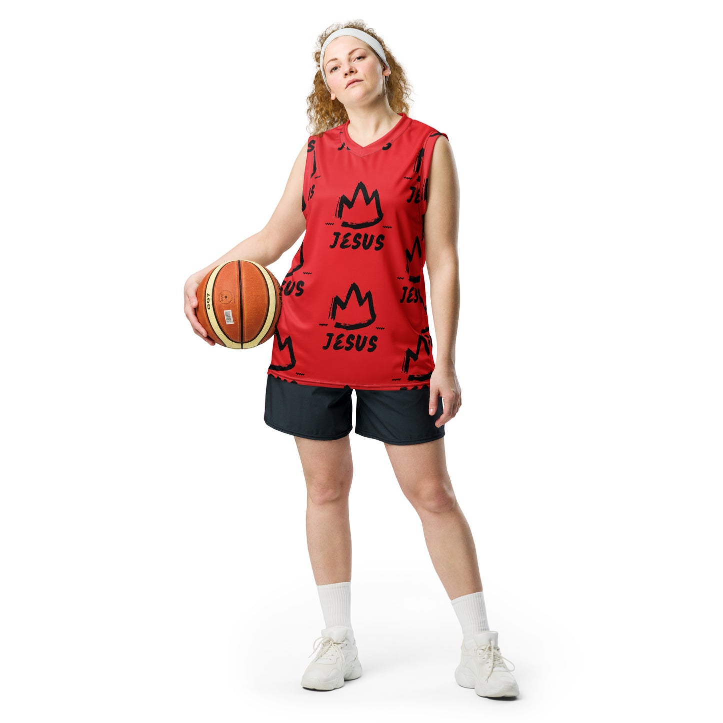 King Jesus Unisex Basketball Jersey (Red)