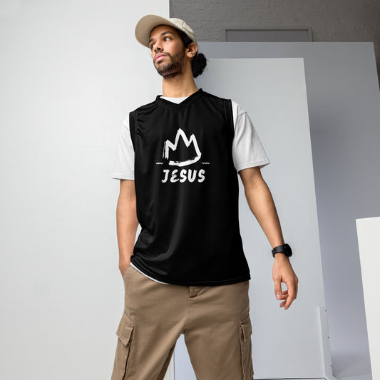 King Jesus Unisex Basketball Jersey (Black)