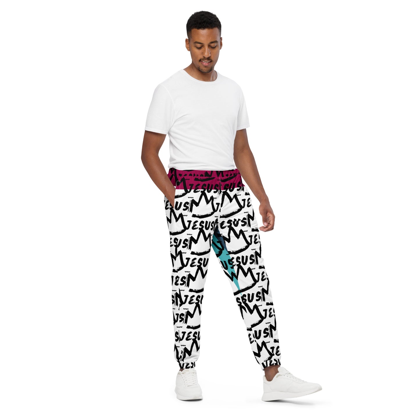 King Jesus Unisex Track Pants (Pink)