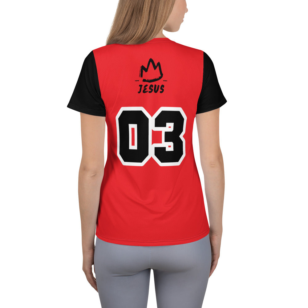 King Jesus Women's Athletic T-shirt