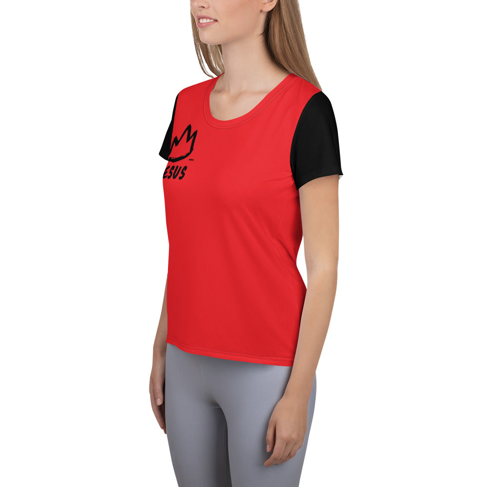 King Jesus Women's Athletic T-shirt