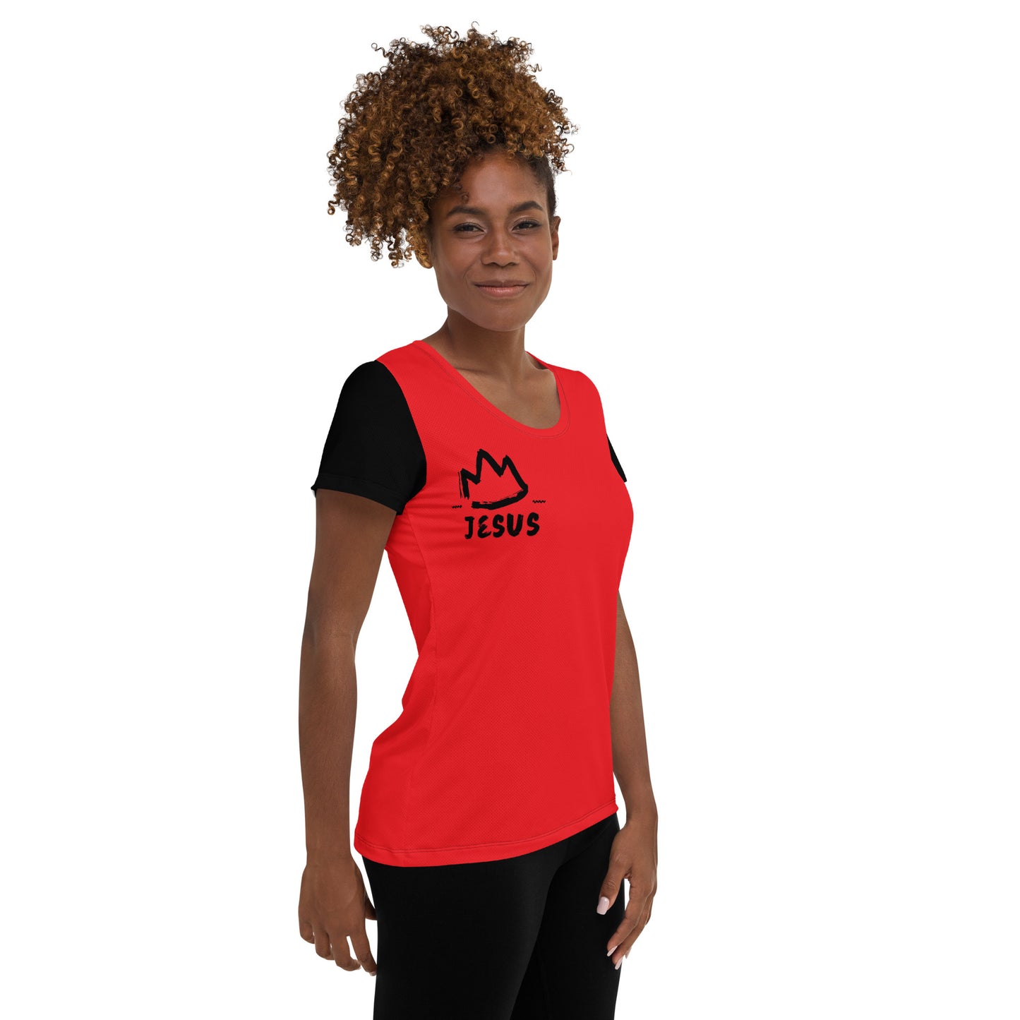 King Jesus Women's Athletic T-shirt