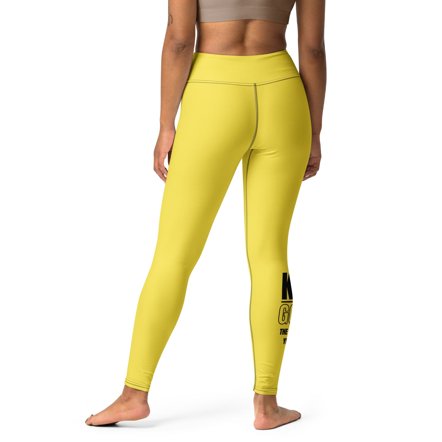 Yoga Leggings-KEEP GOING (YELLOW)