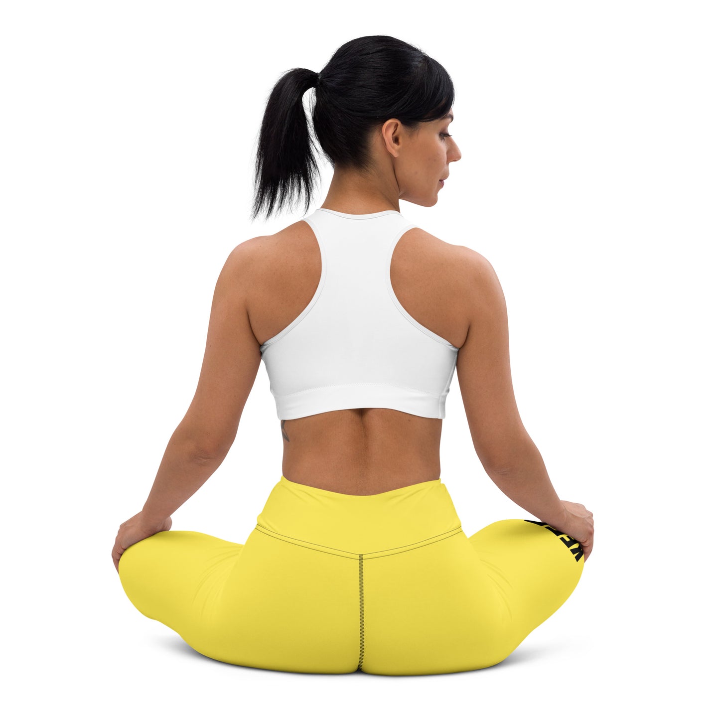 Yoga Leggings-KEEP GOING (YELLOW)