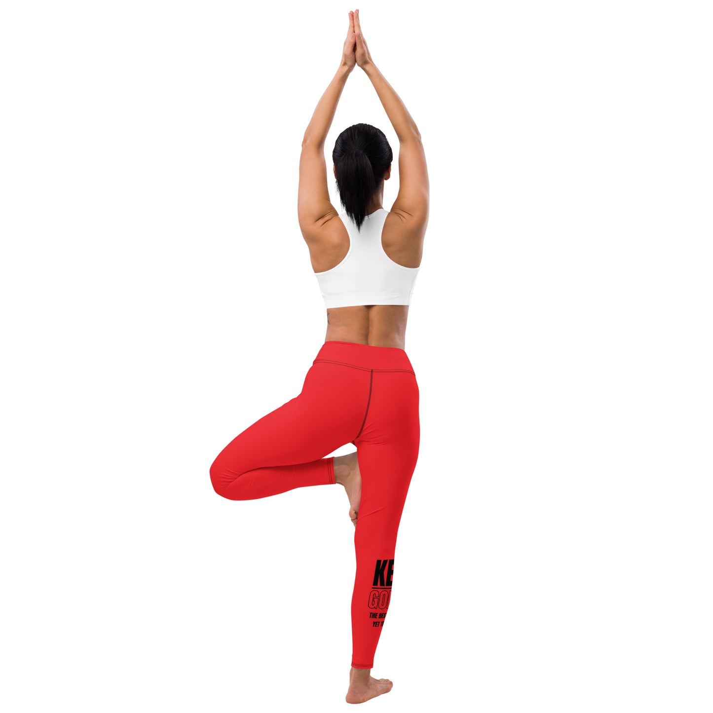 Yoga Leggings-KEEP GOING (RED)