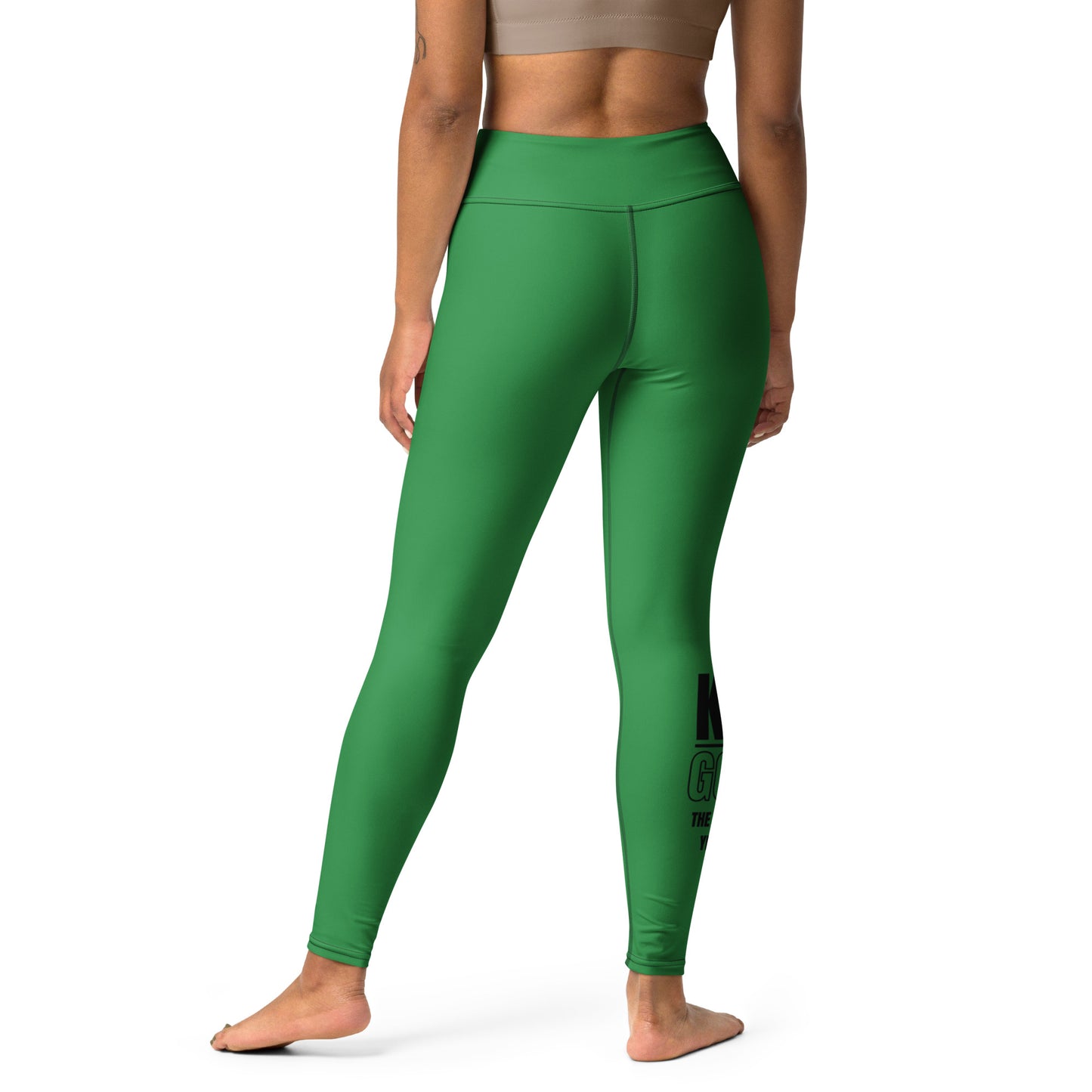 Yoga Leggings-KEEP GOING (GREEN)