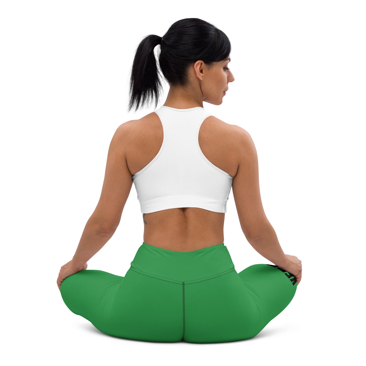 Yoga Leggings-KEEP GOING (GREEN)