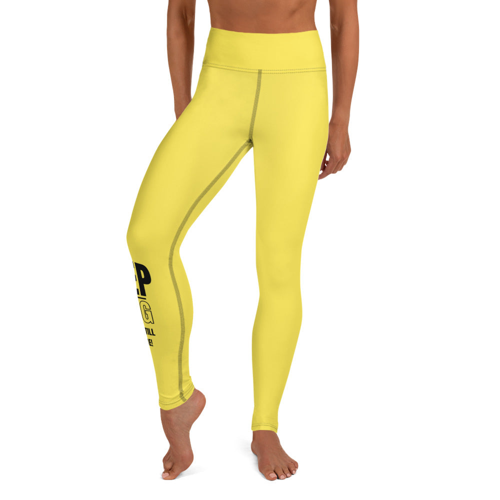 Yoga Leggings-KEEP GOING (YELLOW)