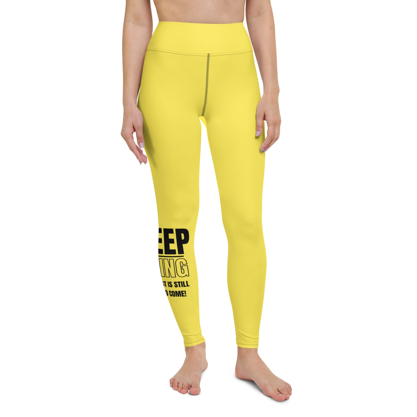 Yoga Leggings-KEEP GOING (YELLOW)