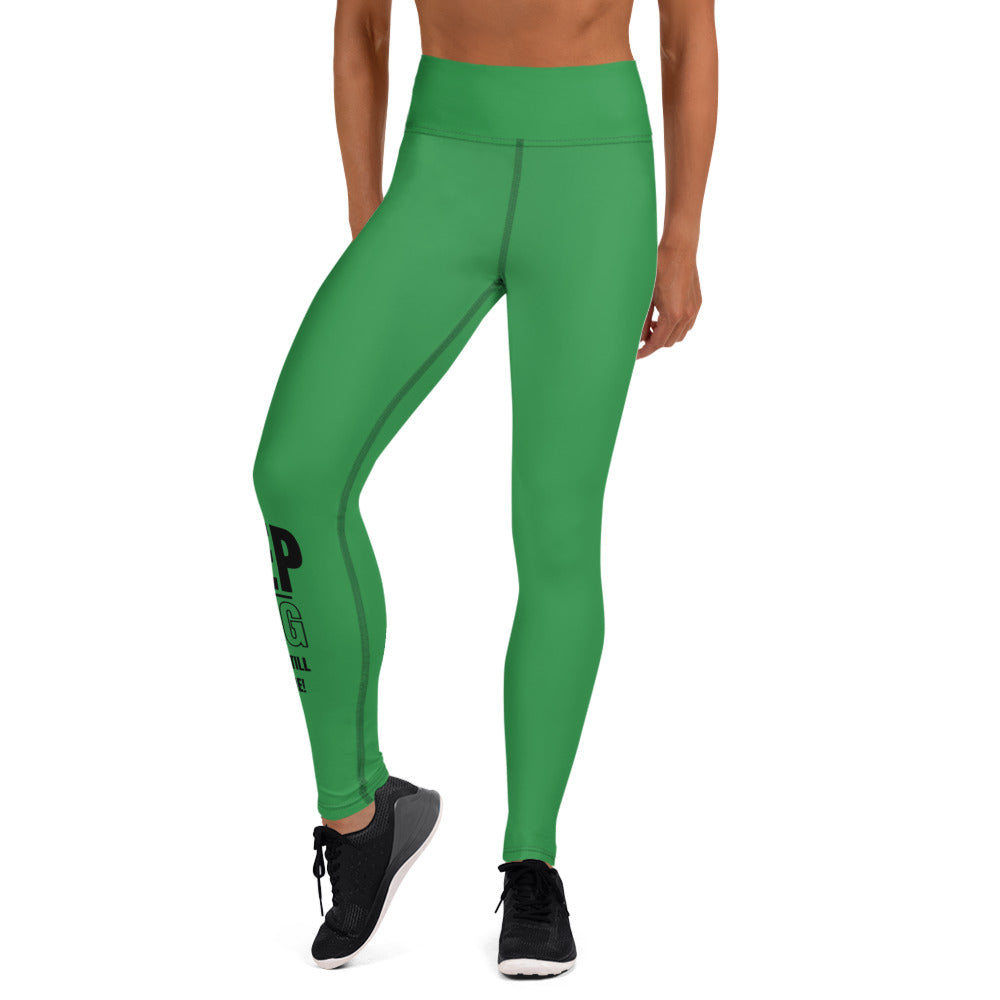 Yoga Leggings-KEEP GOING (GREEN)