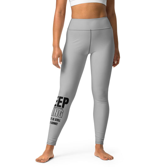 Yoga Leggings-KEEP GOING (GREY)