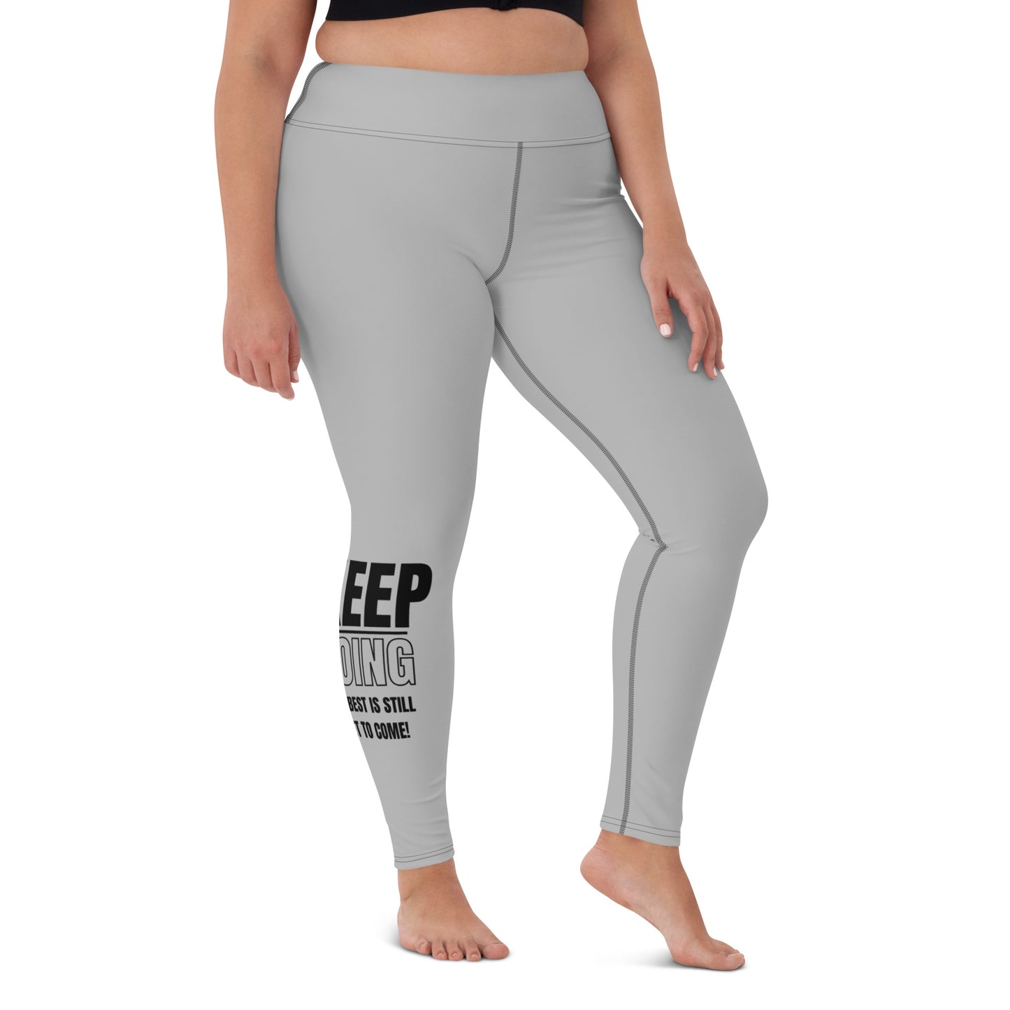 Yoga Leggings-KEEP GOING (GREY)