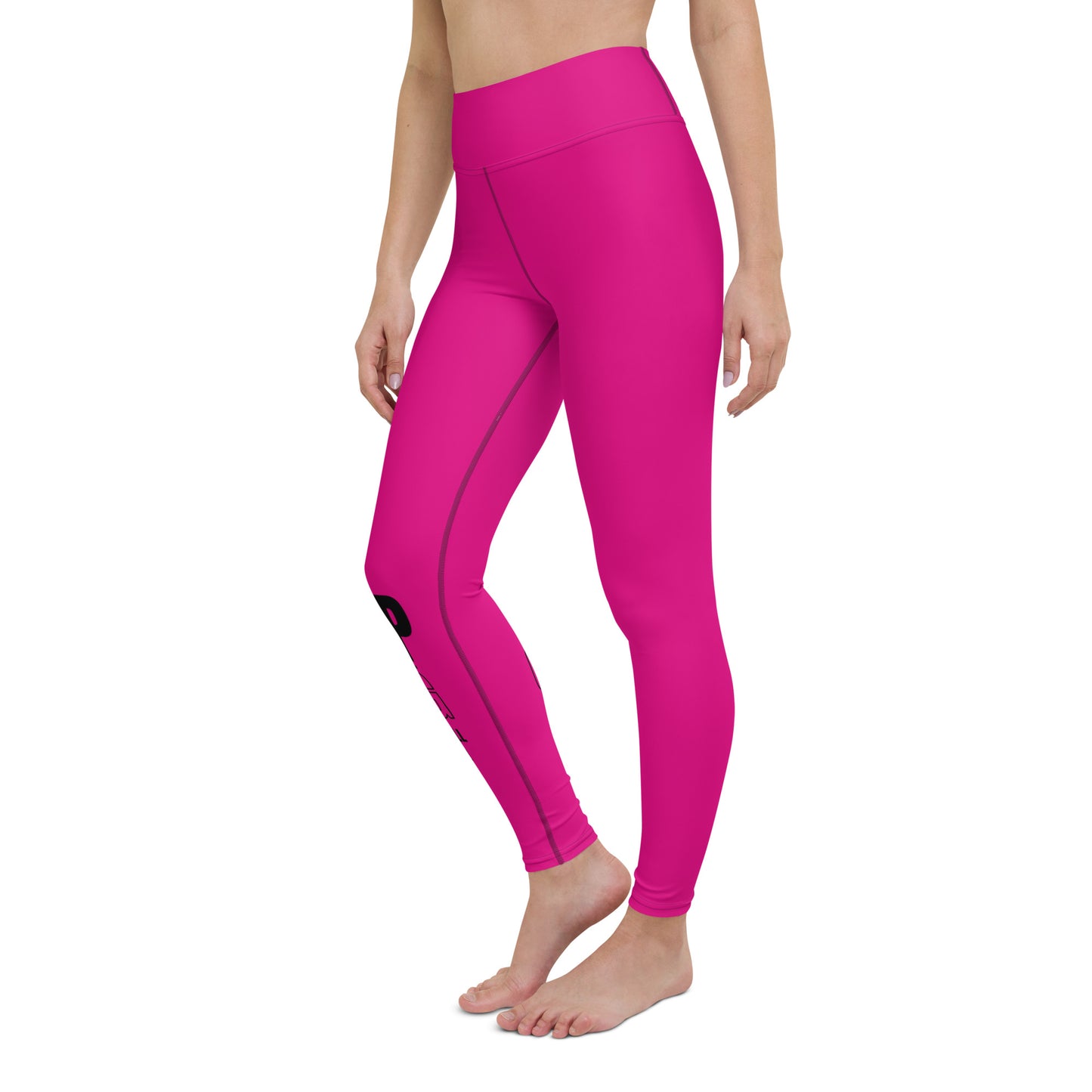 Yoga Leggings-KEEP GOING (FUSCHIA0