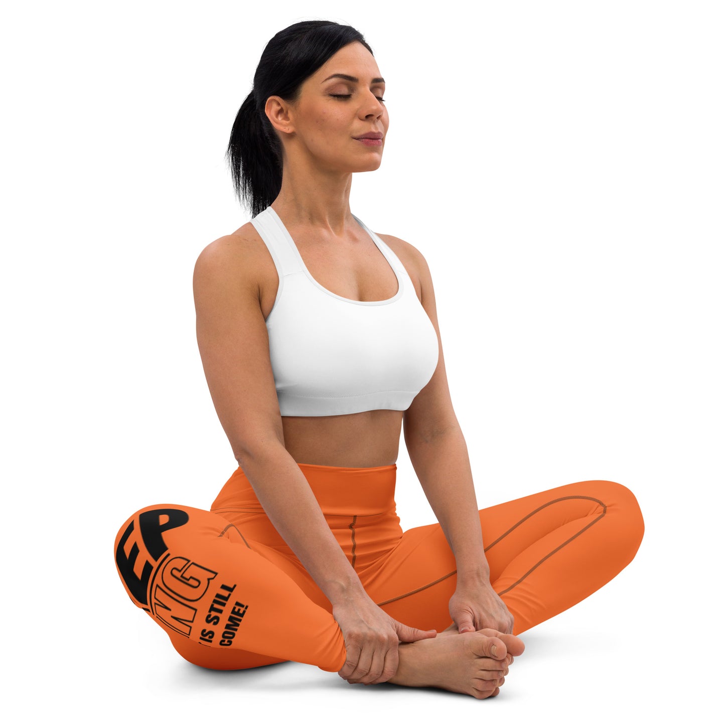 Yoga Leggings-KEEP GOING (ORANGE)