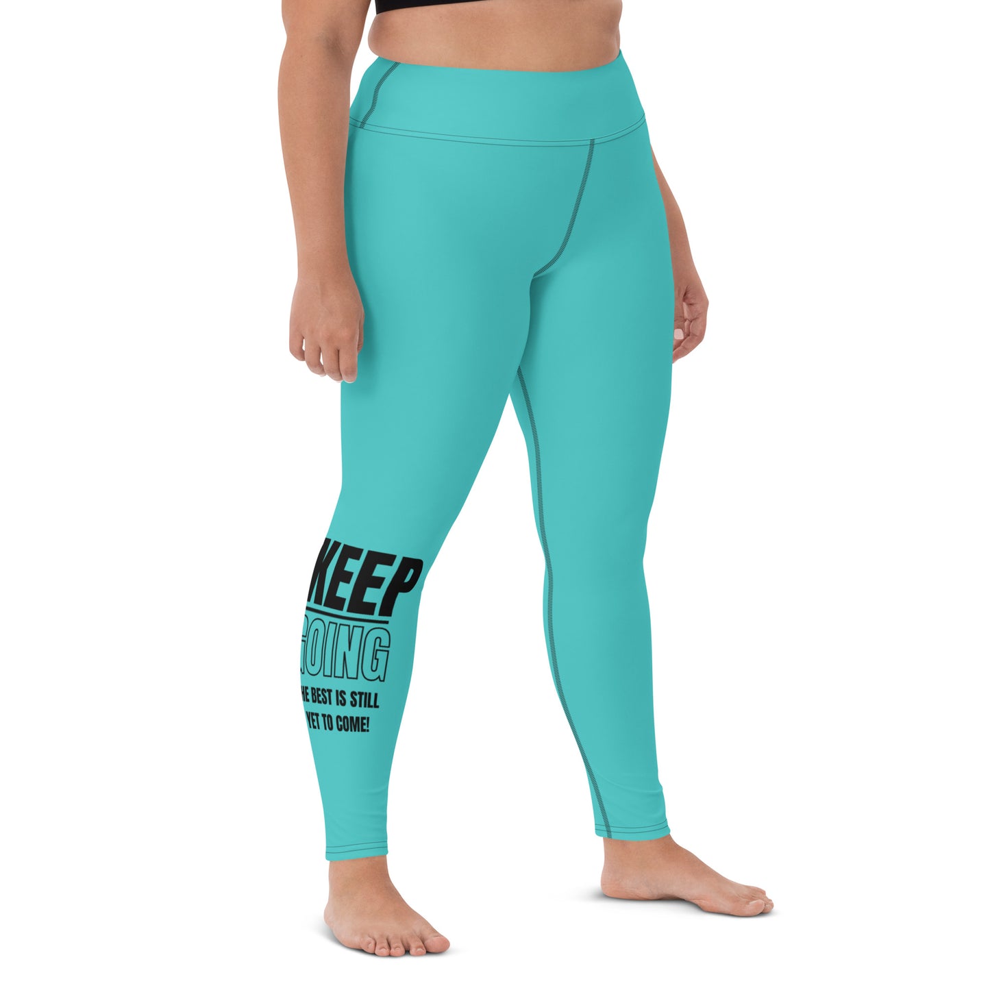 Yoga Leggings-KEEP GOING (TURQUIOSE)