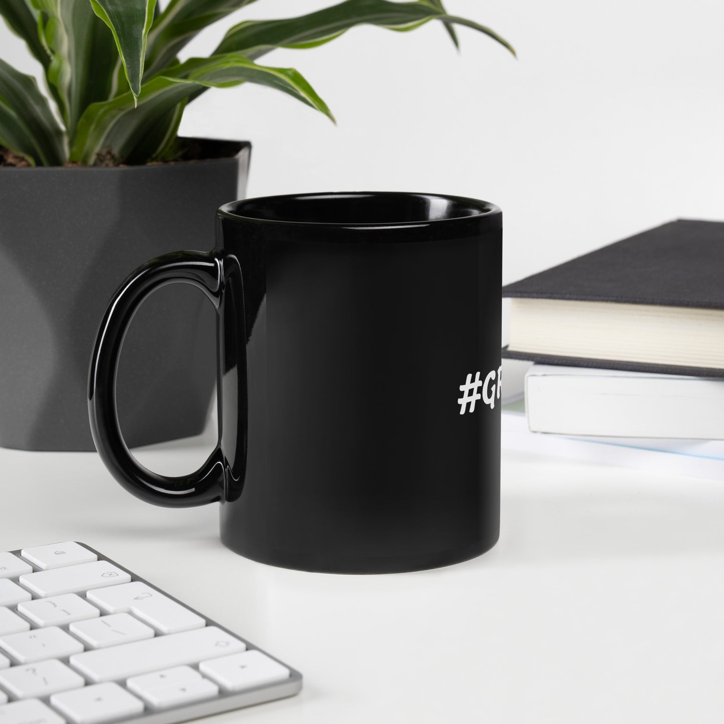 Black Glossy Mug-#GRATEFUL