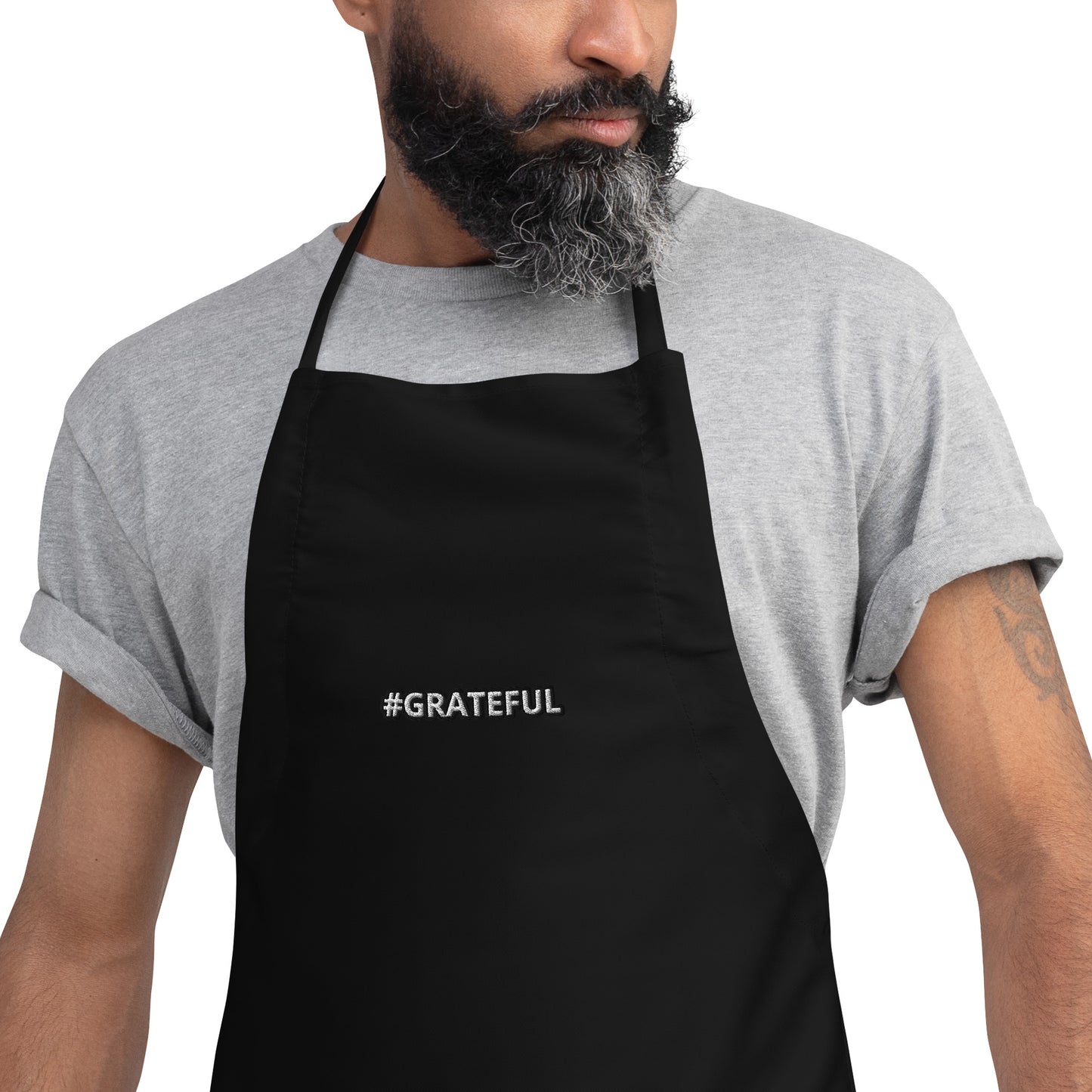 Embroidered Apron-#GRATEFUL