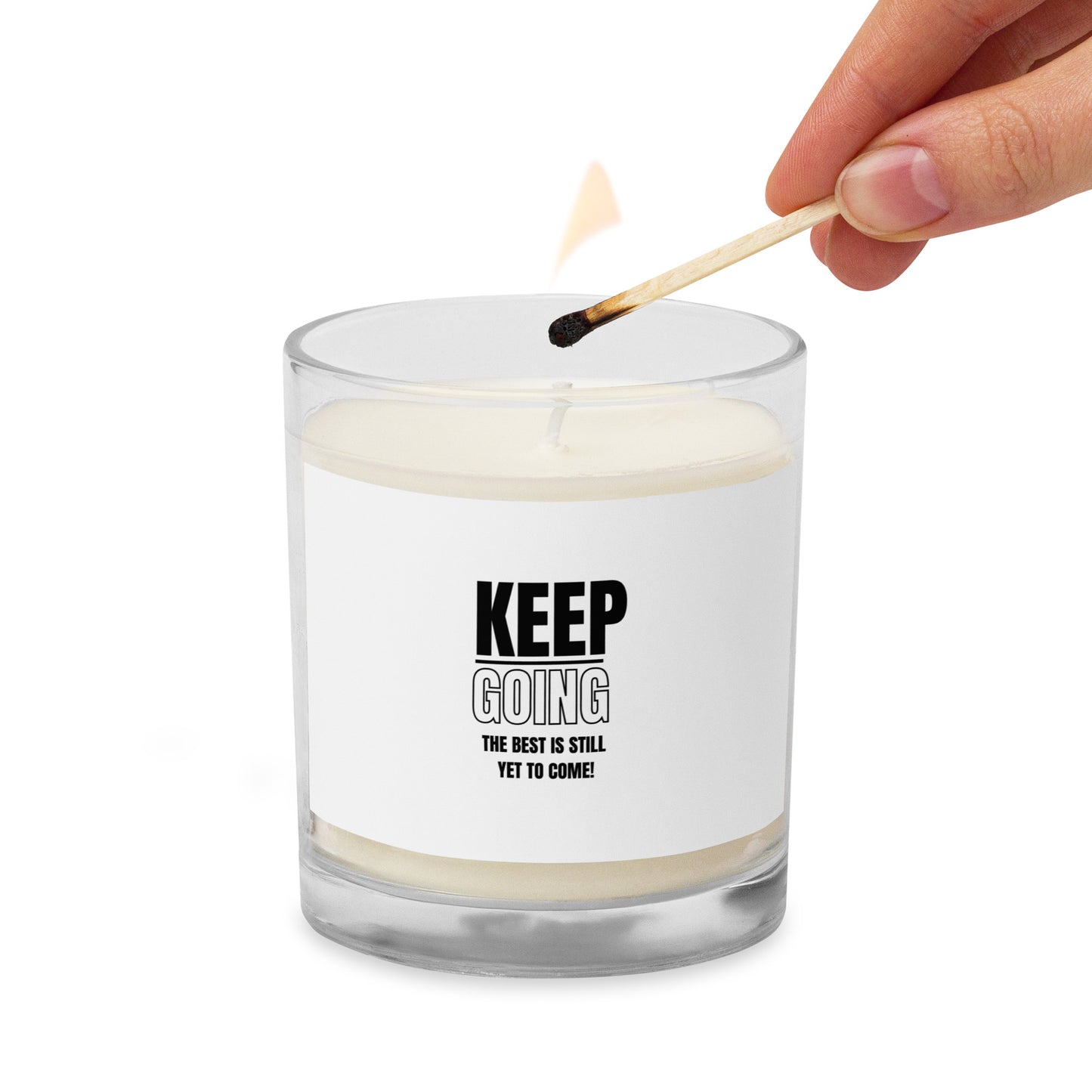 Glass Jar Soy Wax Candle-KEEP GOING