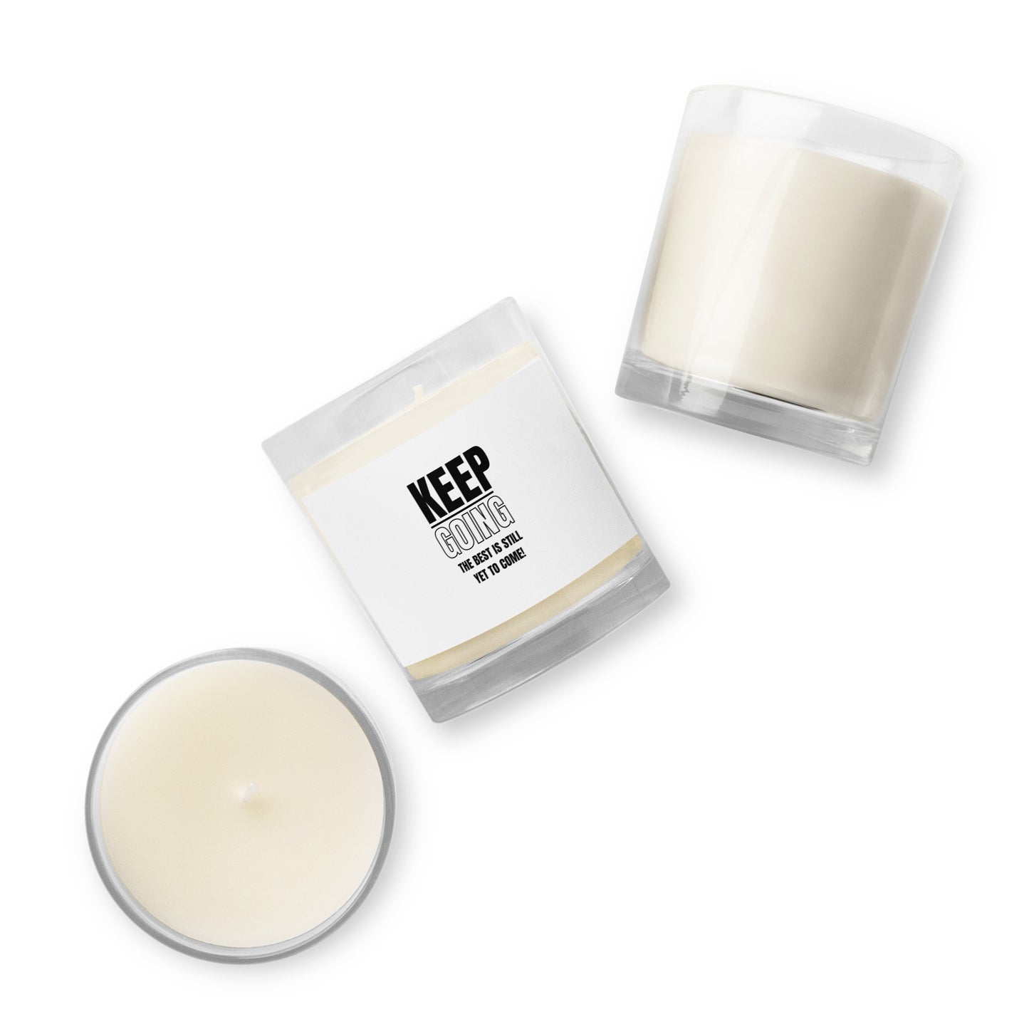 Glass Jar Soy Wax Candle-KEEP GOING