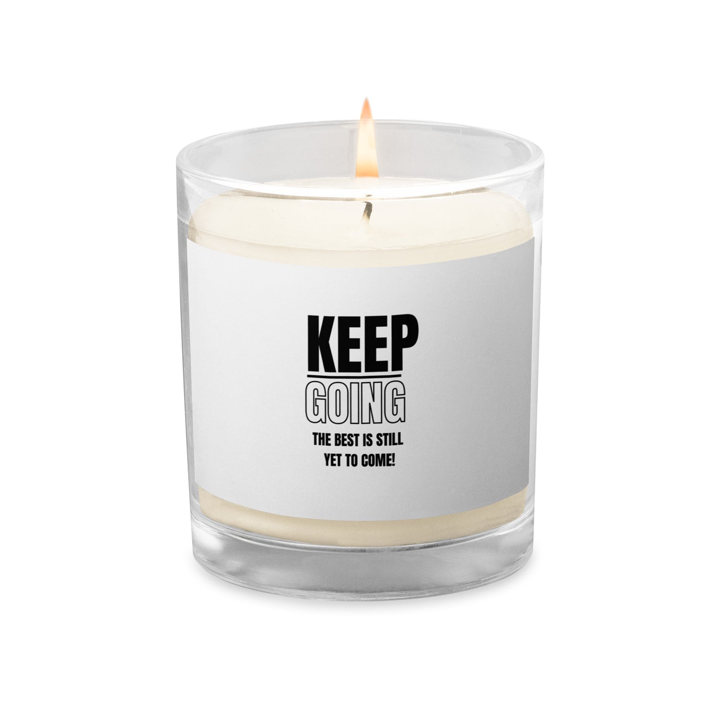 Glass Jar Soy Wax Candle-KEEP GOING