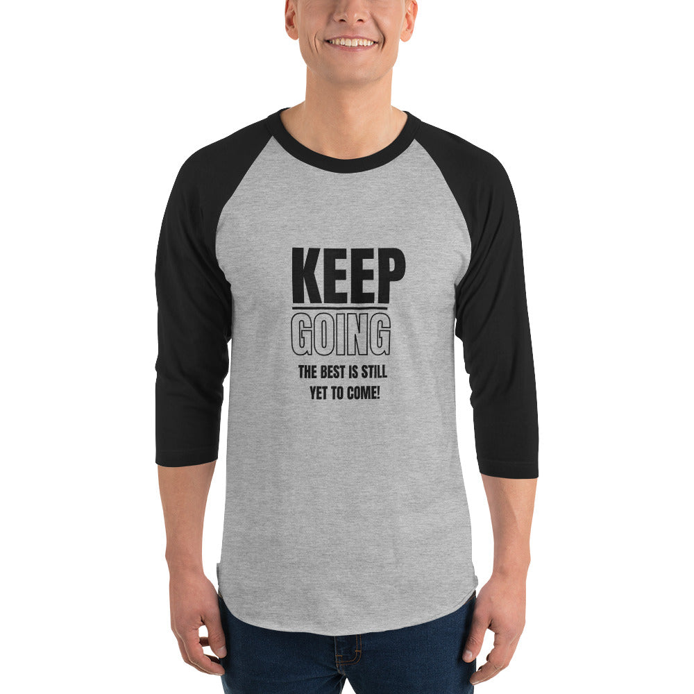 3/4 Sleeve Raglan Shirt-KEEP GOING