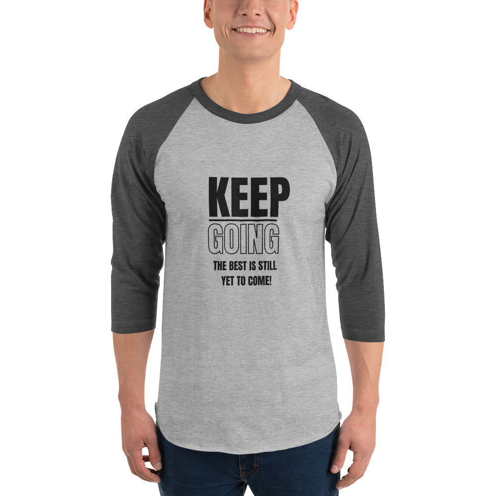 3/4 Sleeve Raglan Shirt-KEEP GOING