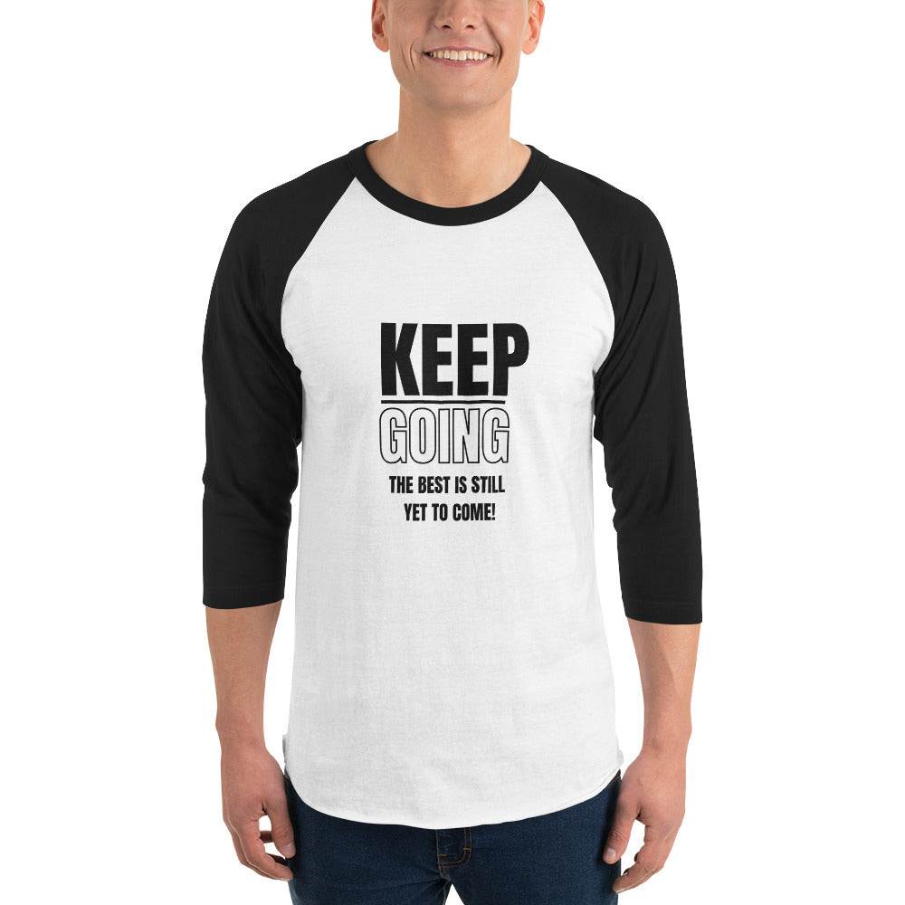 3/4 Sleeve Raglan Shirt-KEEP GOING