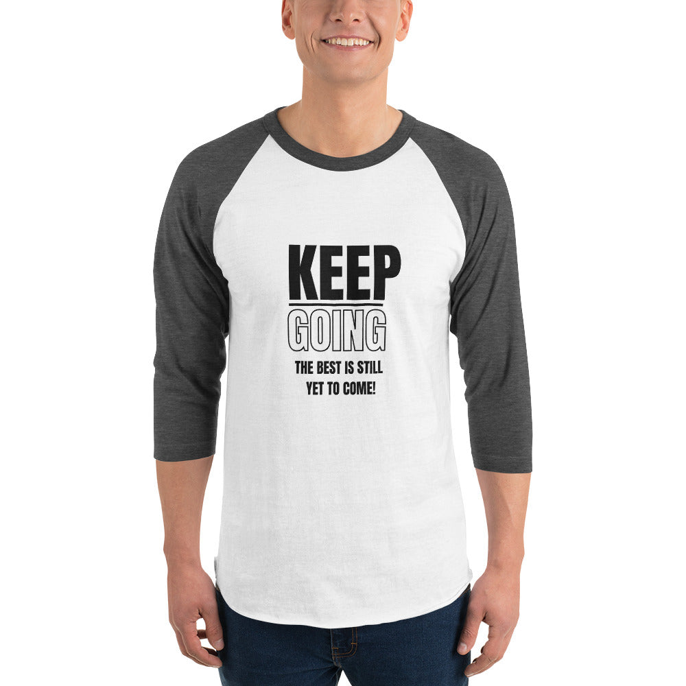 3/4 Sleeve Raglan Shirt-KEEP GOING