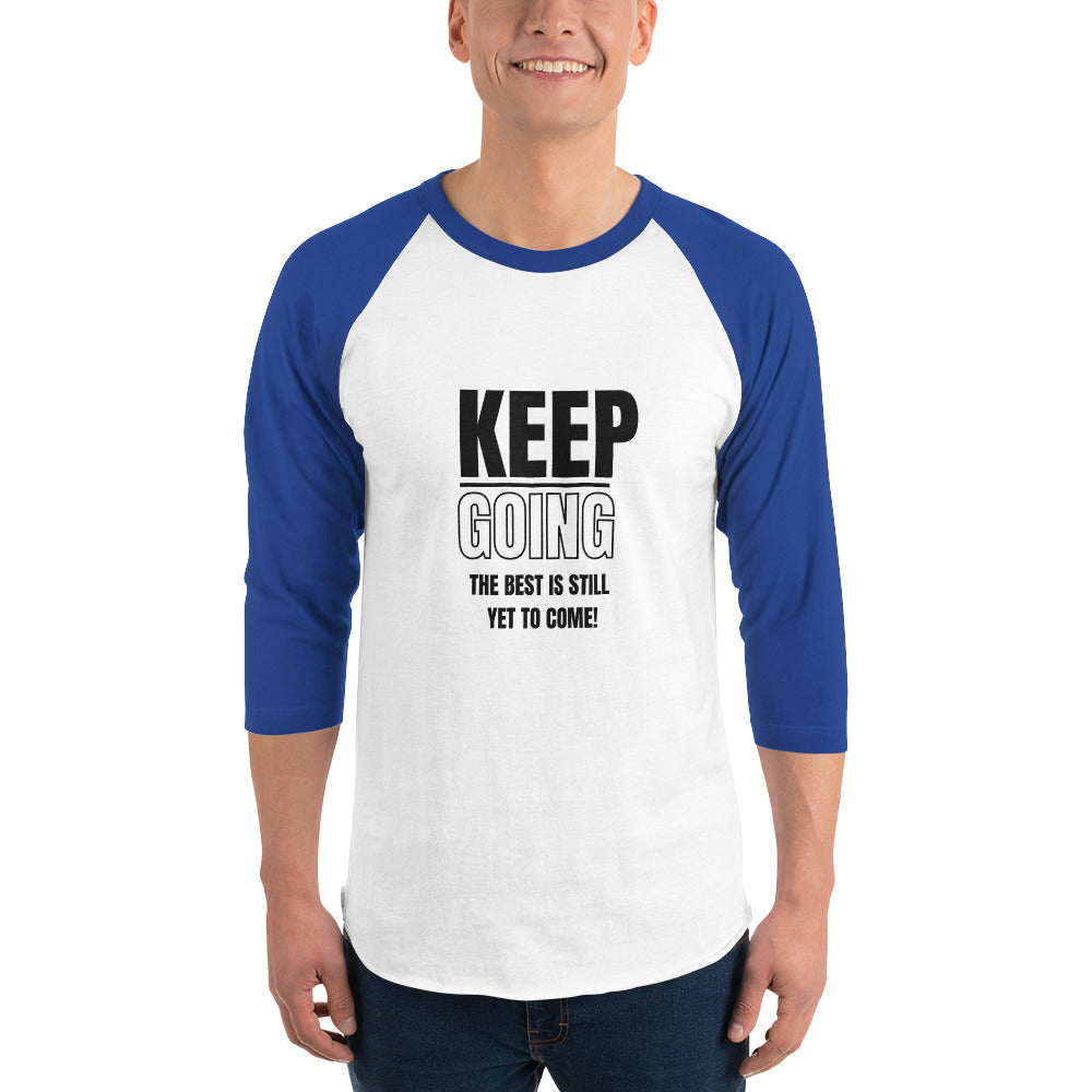 3/4 Sleeve Raglan Shirt-KEEP GOING