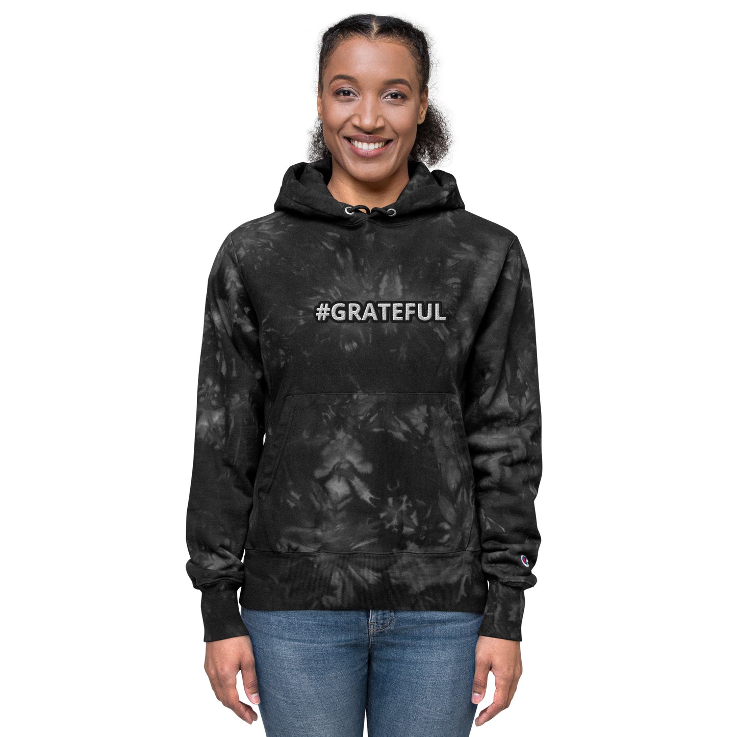 Unisex Champion Tie-Dye Hoodie-#GRATEFUL