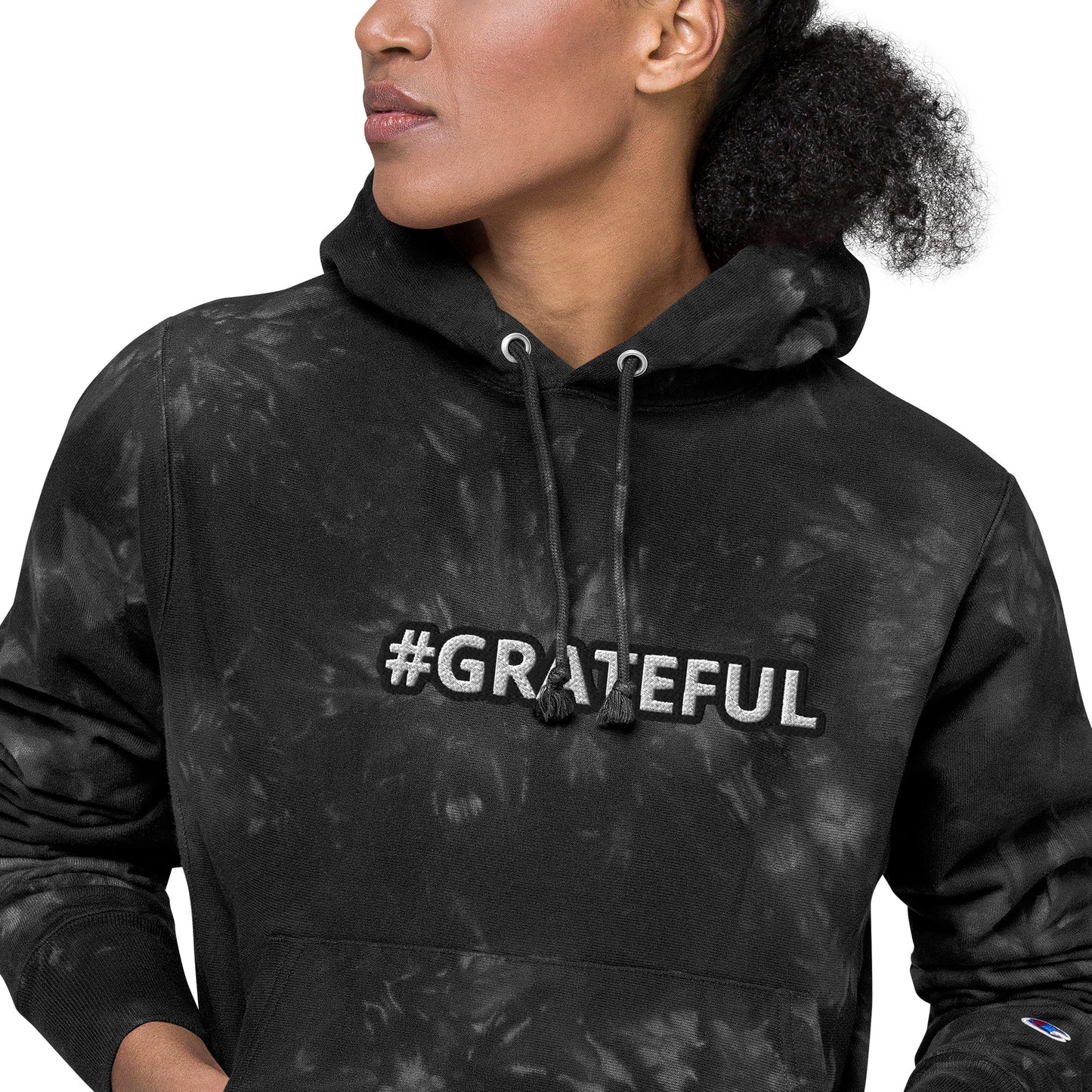 Unisex Champion Tie-Dye Hoodie-#GRATEFUL