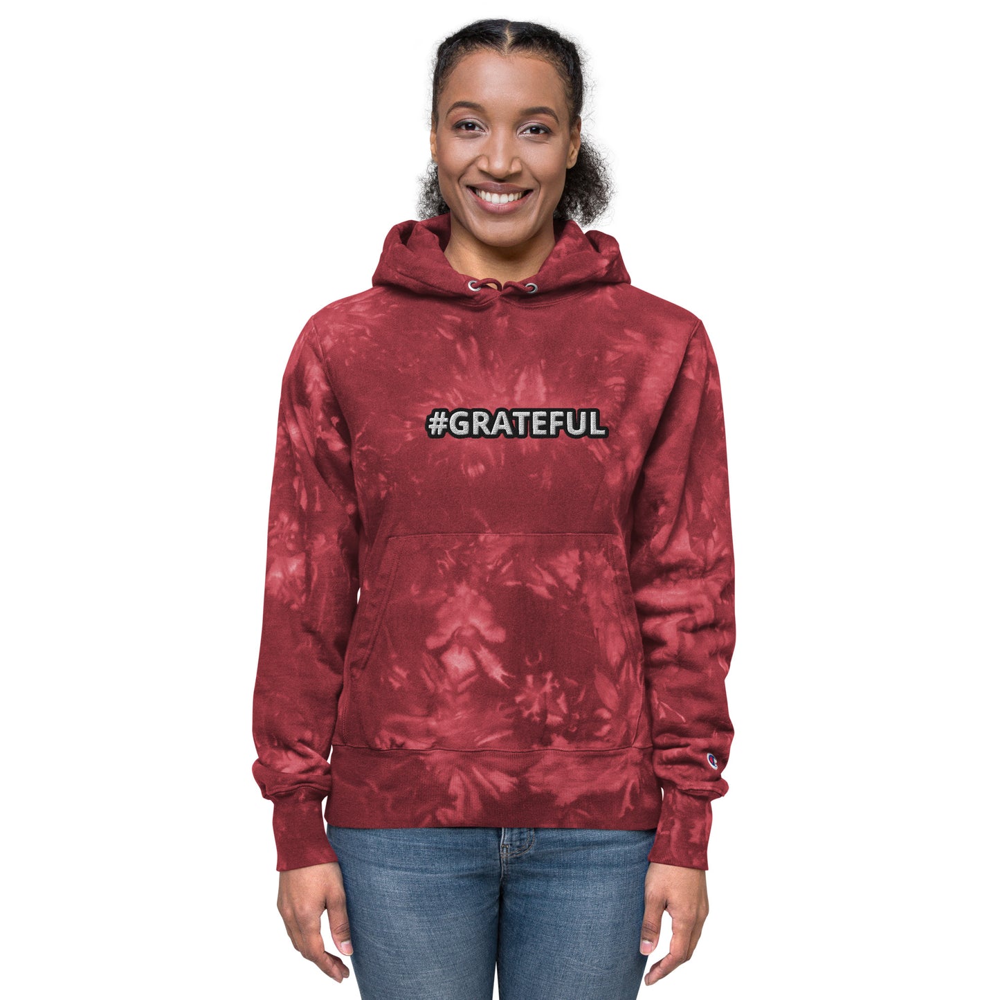 Unisex Champion Tie-Dye Hoodie-#GRATEFUL