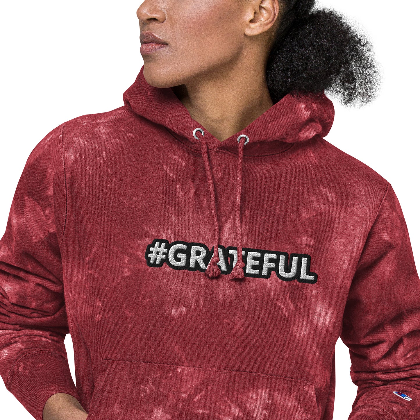 Unisex Champion Tie-Dye Hoodie-#GRATEFUL