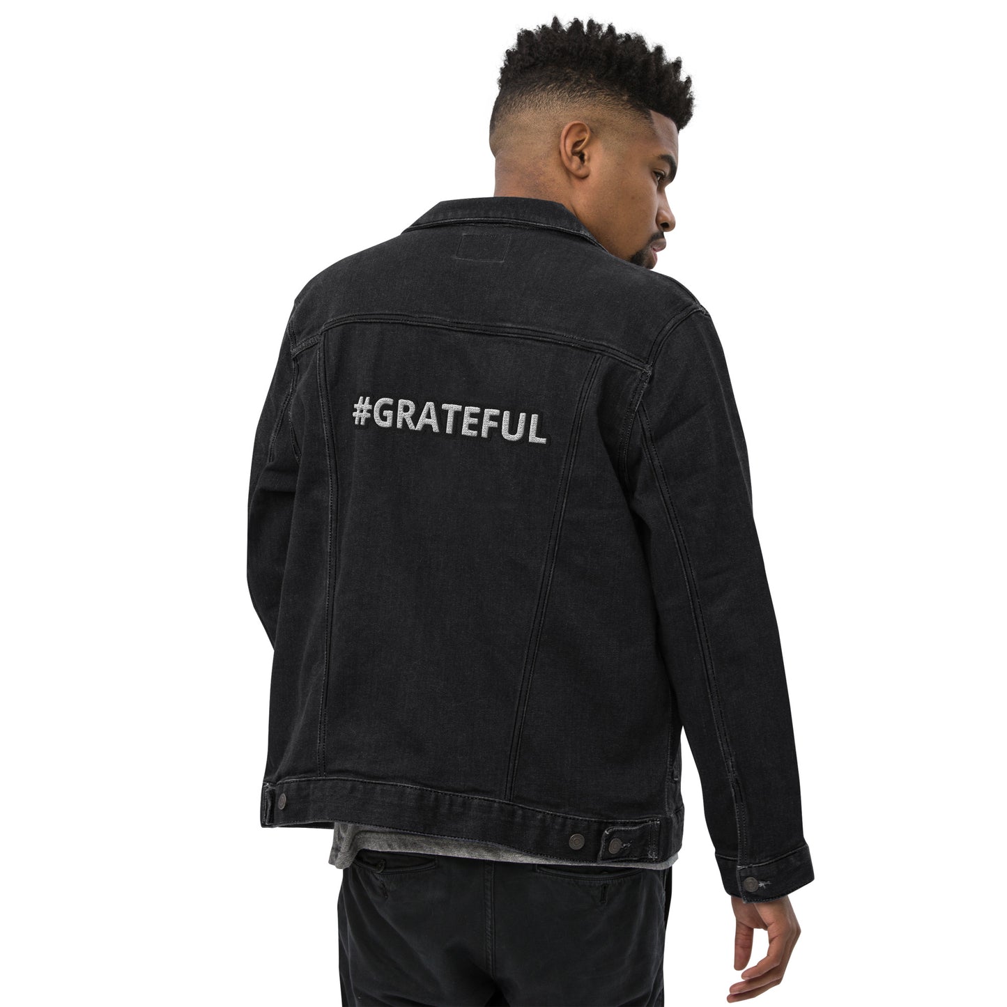 Unisex Denim Jacket-#GRATEFUL