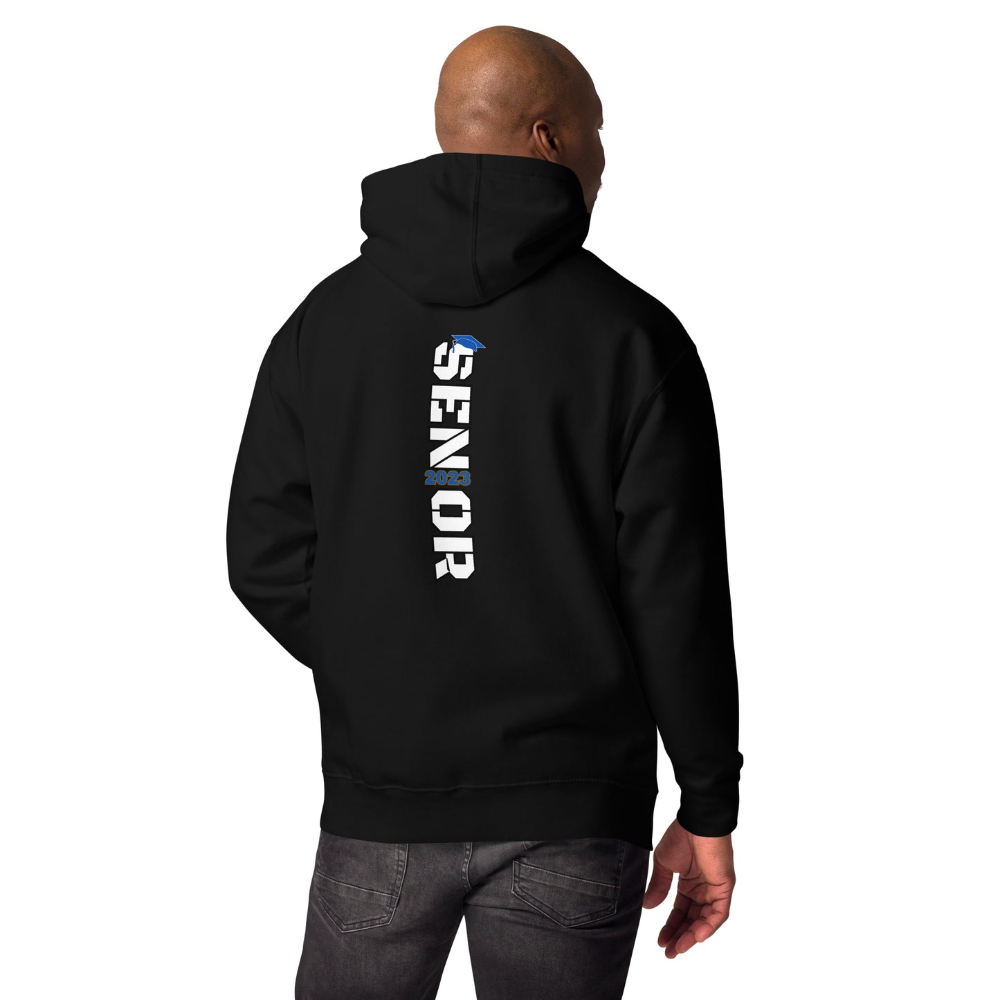 Unisex Hoodie2023 BLUE Front and BACK