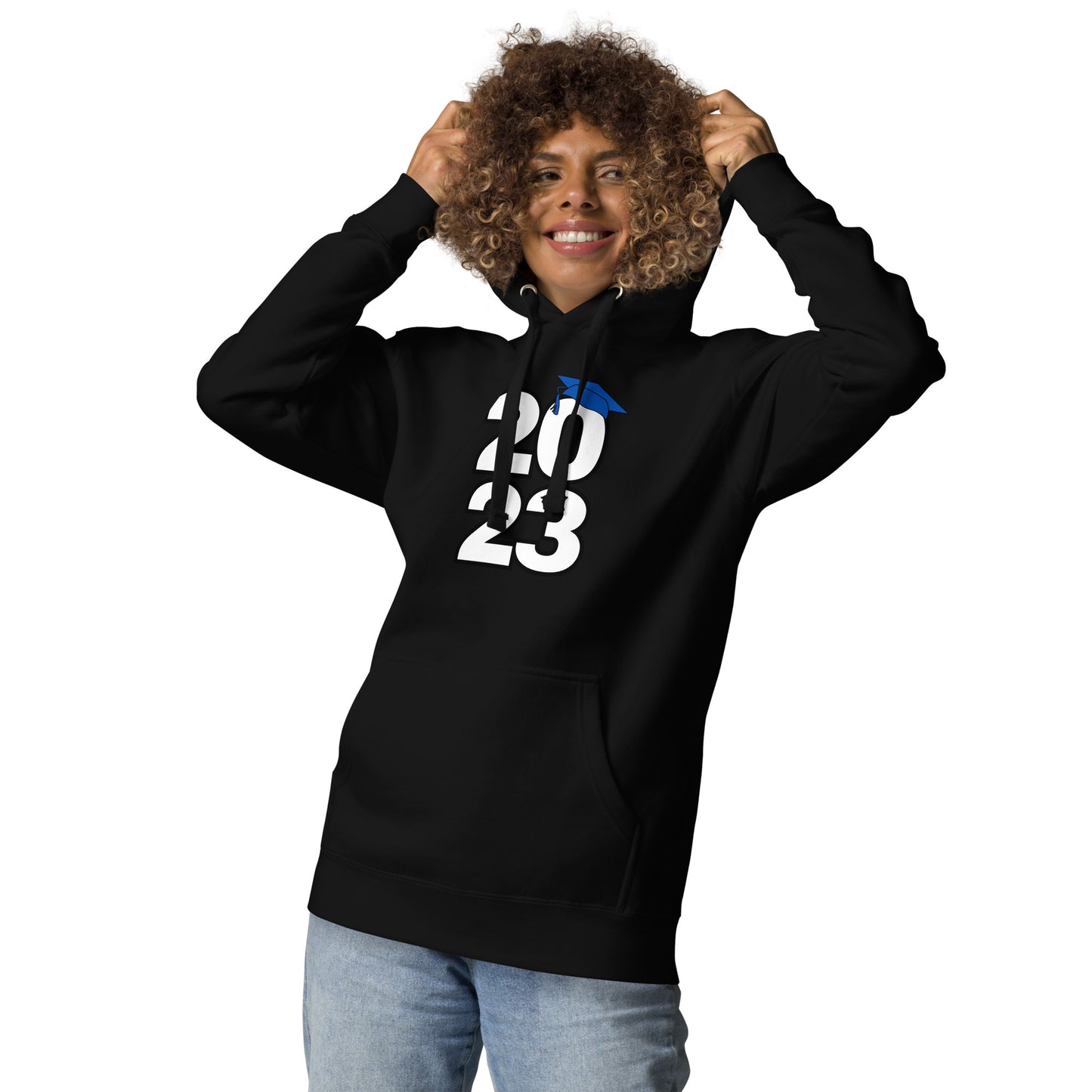 Unisex Hoodie2023 BLUE Front and BACK