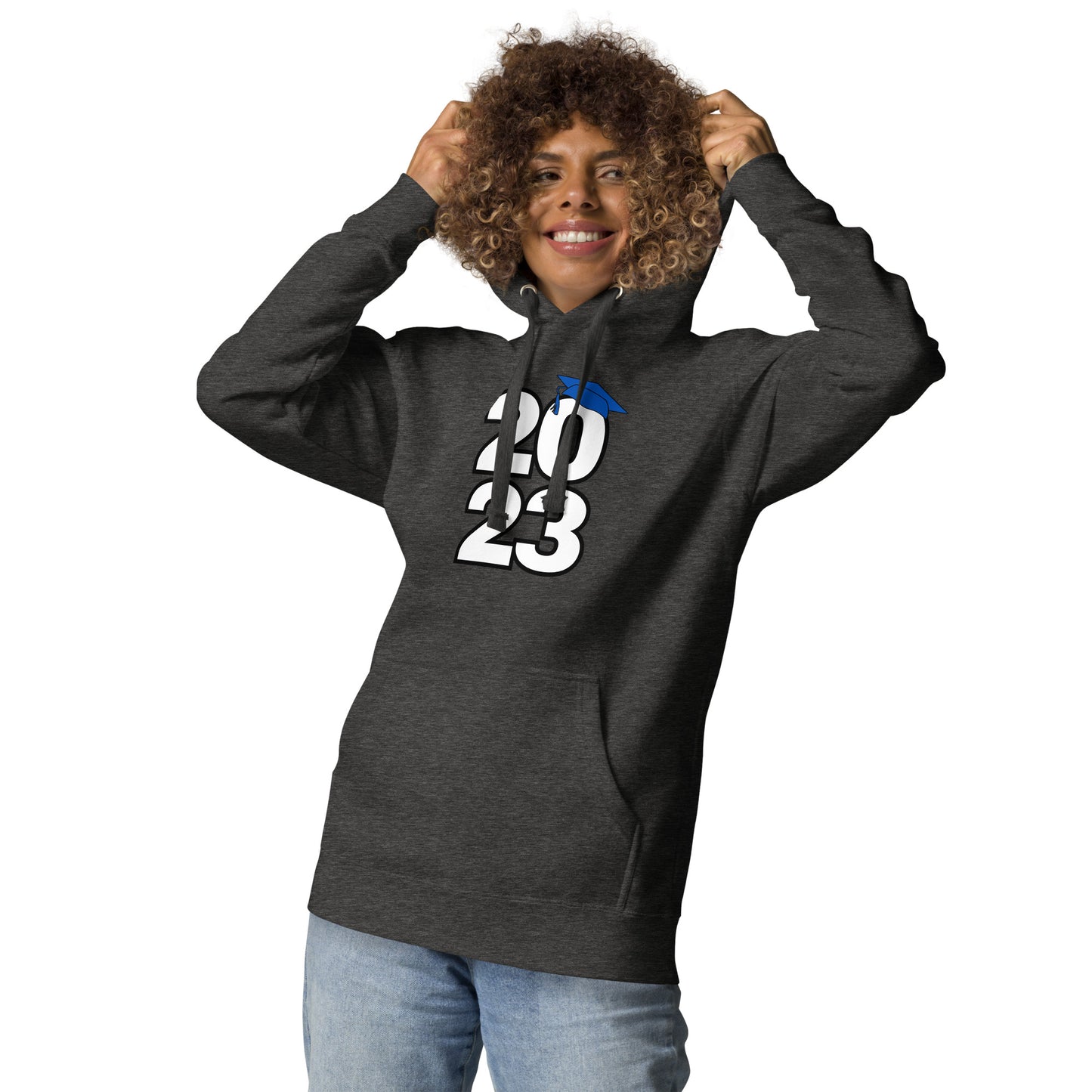 Unisex Hoodie2023 BLUE Front and BACK