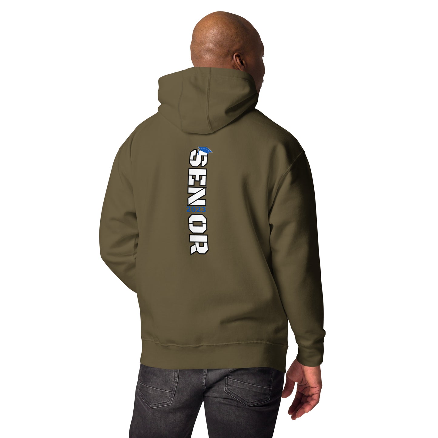 Unisex Hoodie2023 BLUE Front and BACK