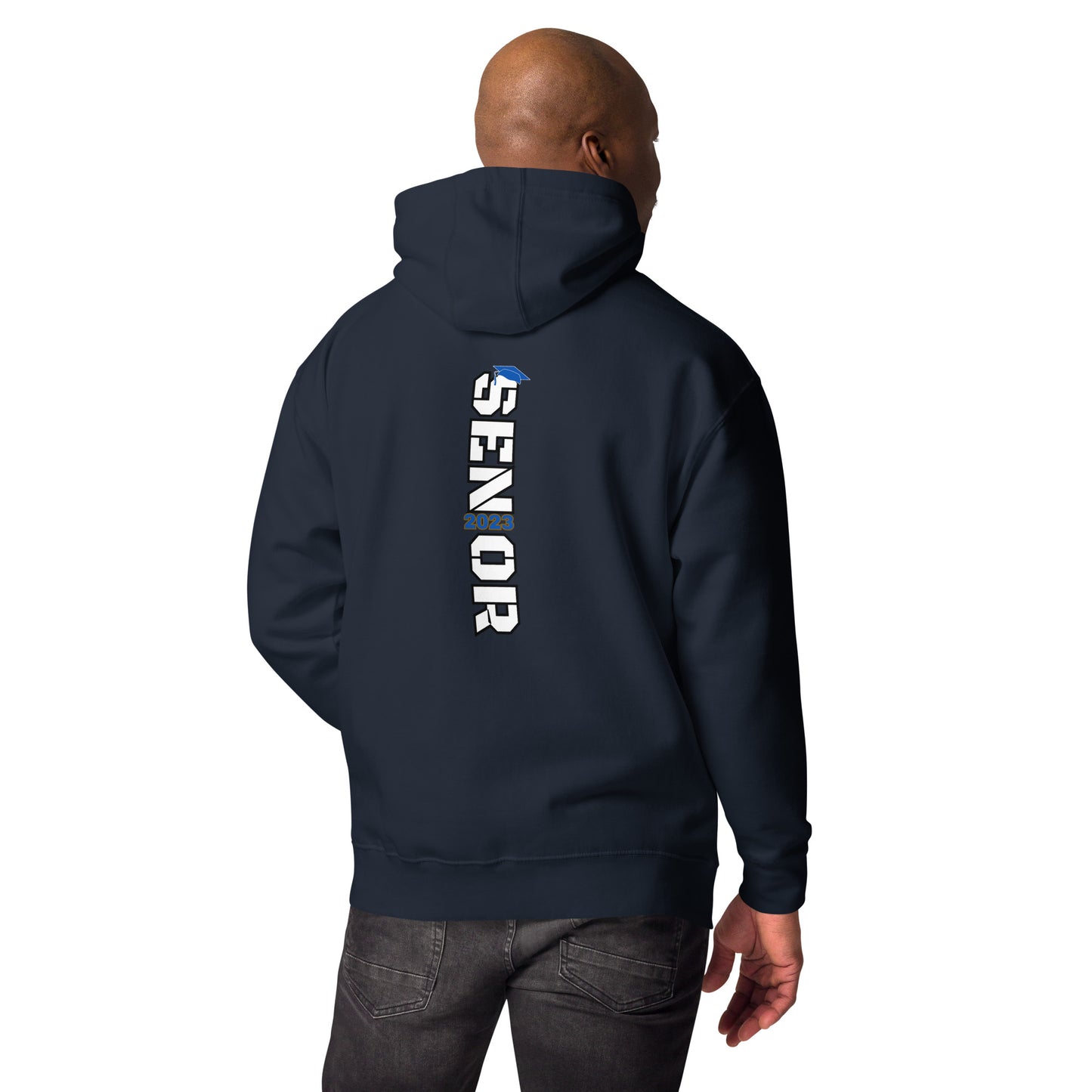 Unisex Hoodie2023 BLUE Front and BACK