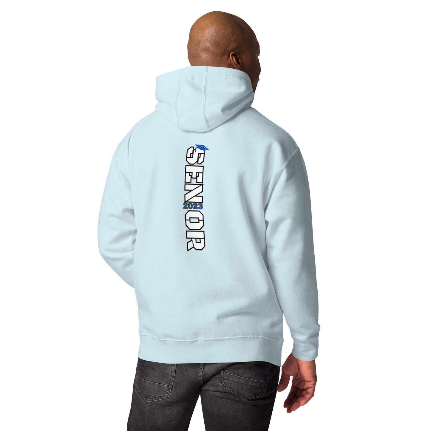 Unisex Hoodie2023 BLUE Front and BACK