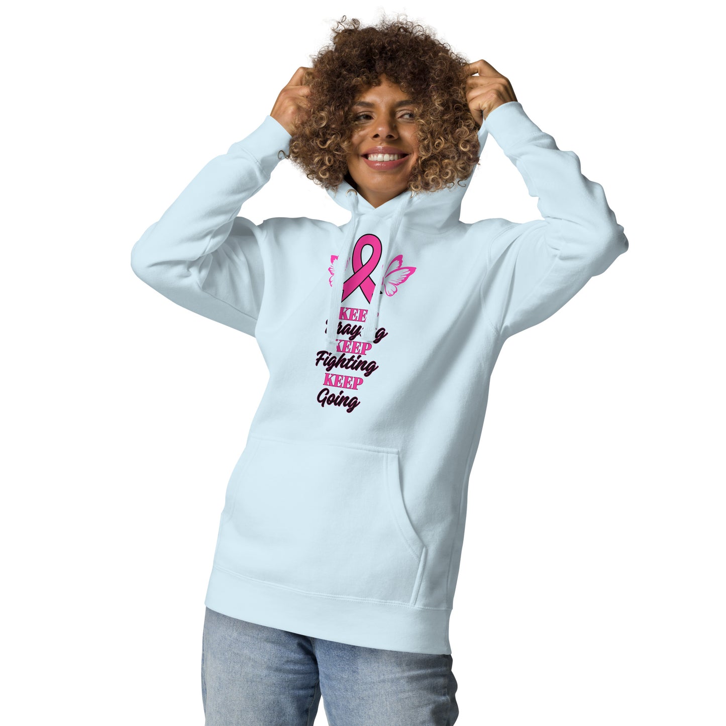 Unisex Hoodie-KEEP PRAYING FIGHTING GOING