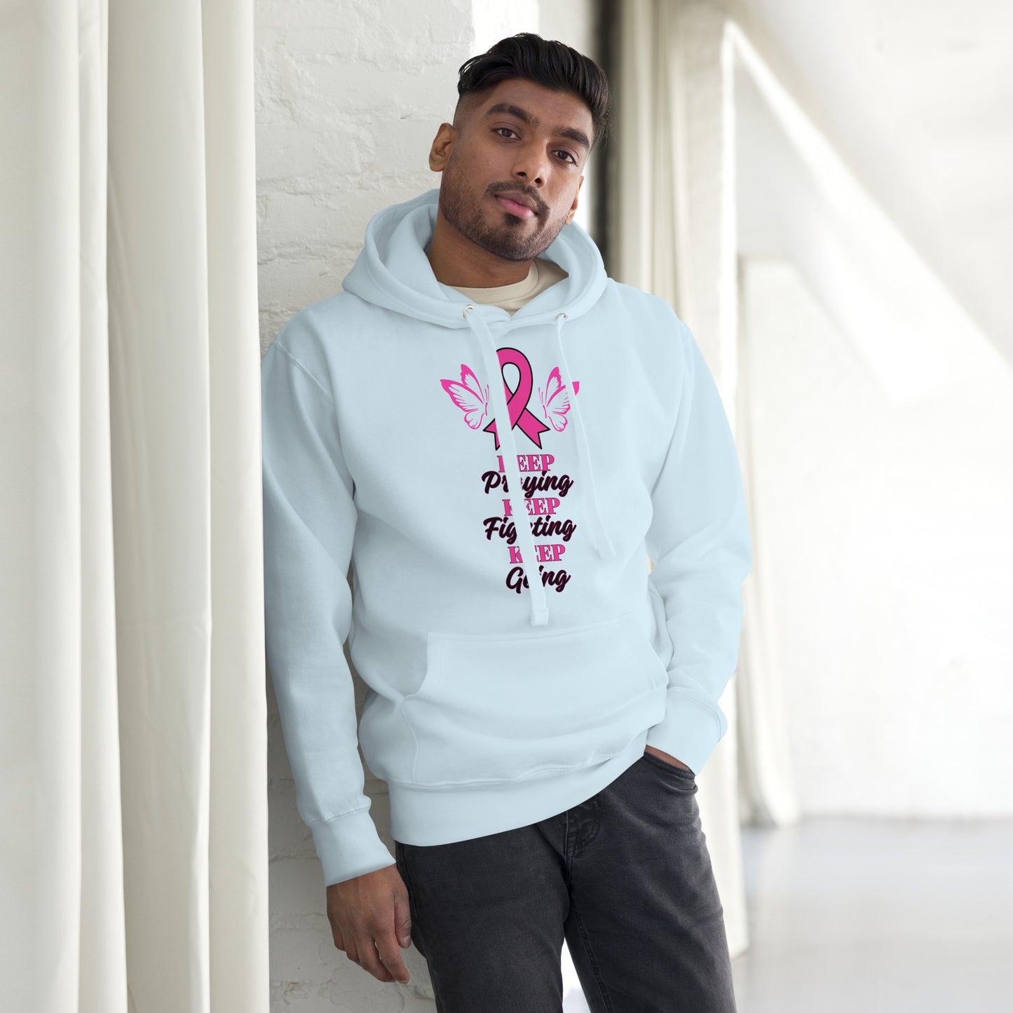 Unisex Hoodie-KEEP PRAYING FIGHTING GOING