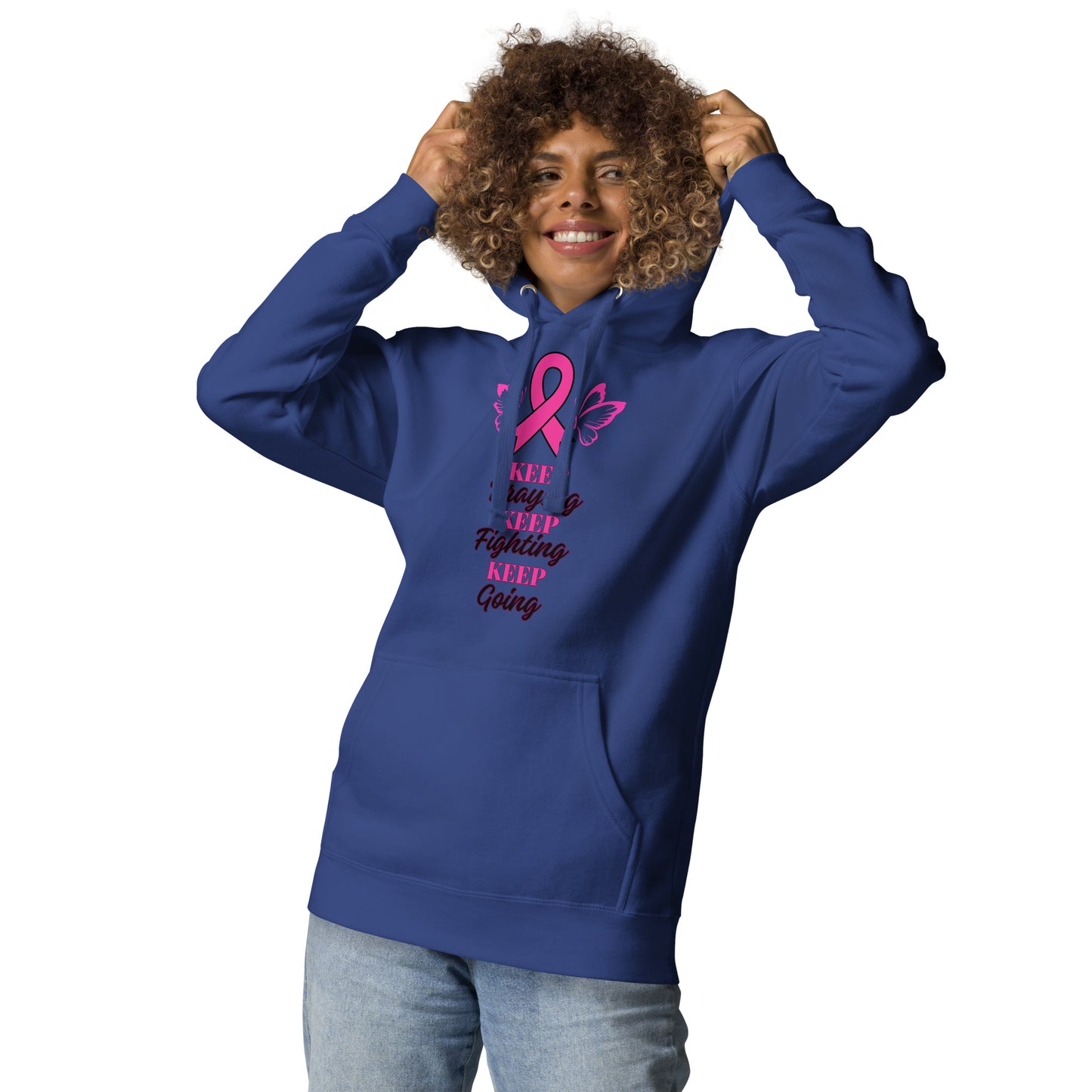 Unisex Hoodie-KEEP PRAYING FIGHTING GOING