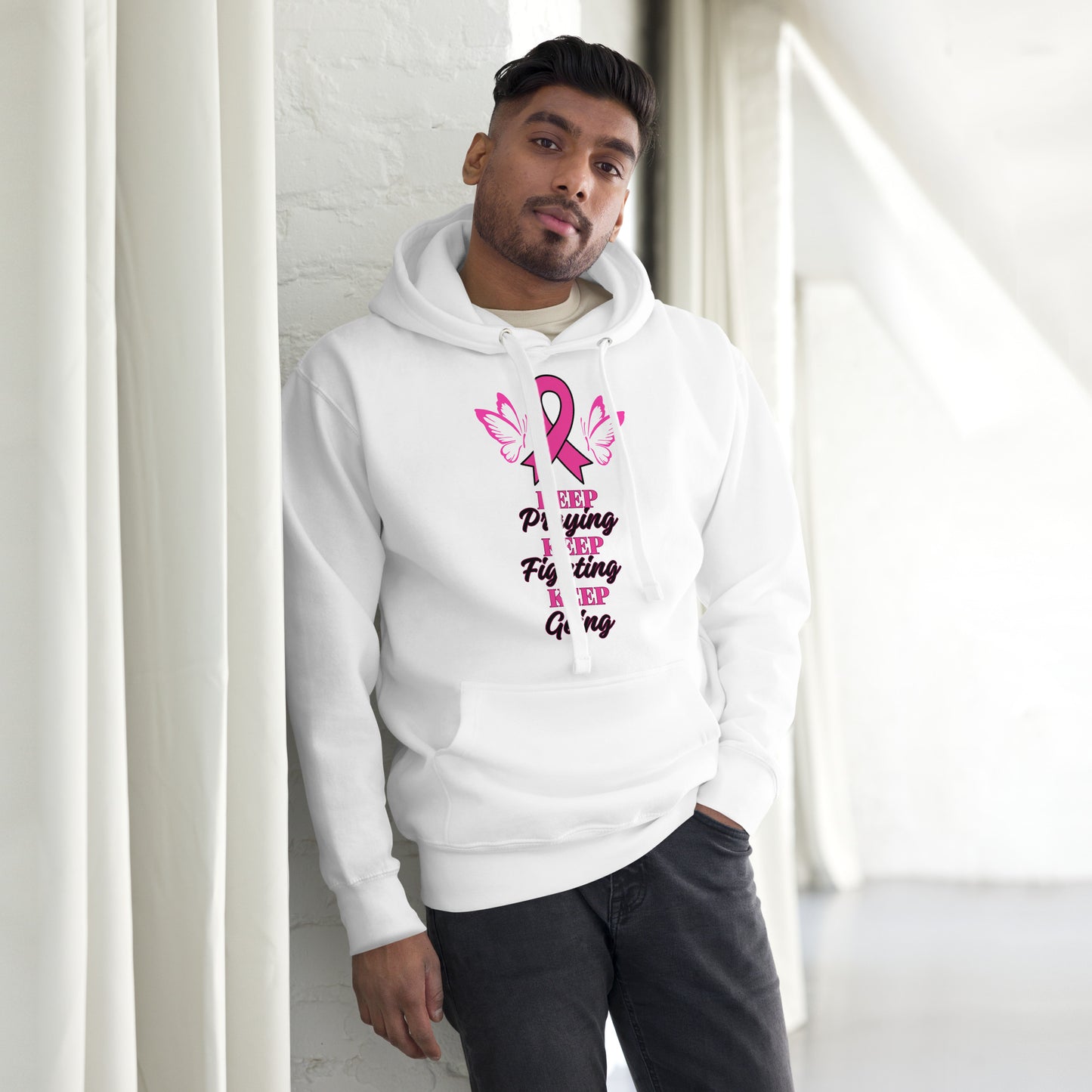 Unisex Hoodie-KEEP PRAYING FIGHTING GOING