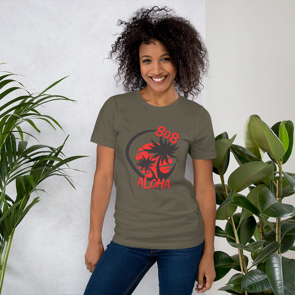 808 Aloha Unisex T-Shirt (Red)