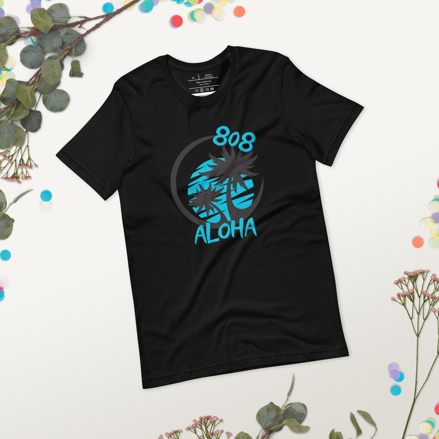 808 Aloha Unisex T-shirt (Teal)