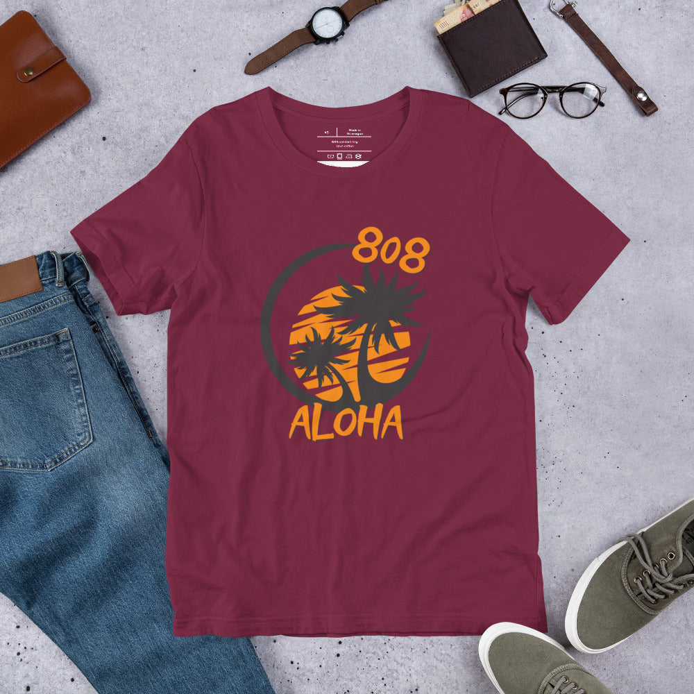 808 Aloha Unisex T-Shirt (Orange)